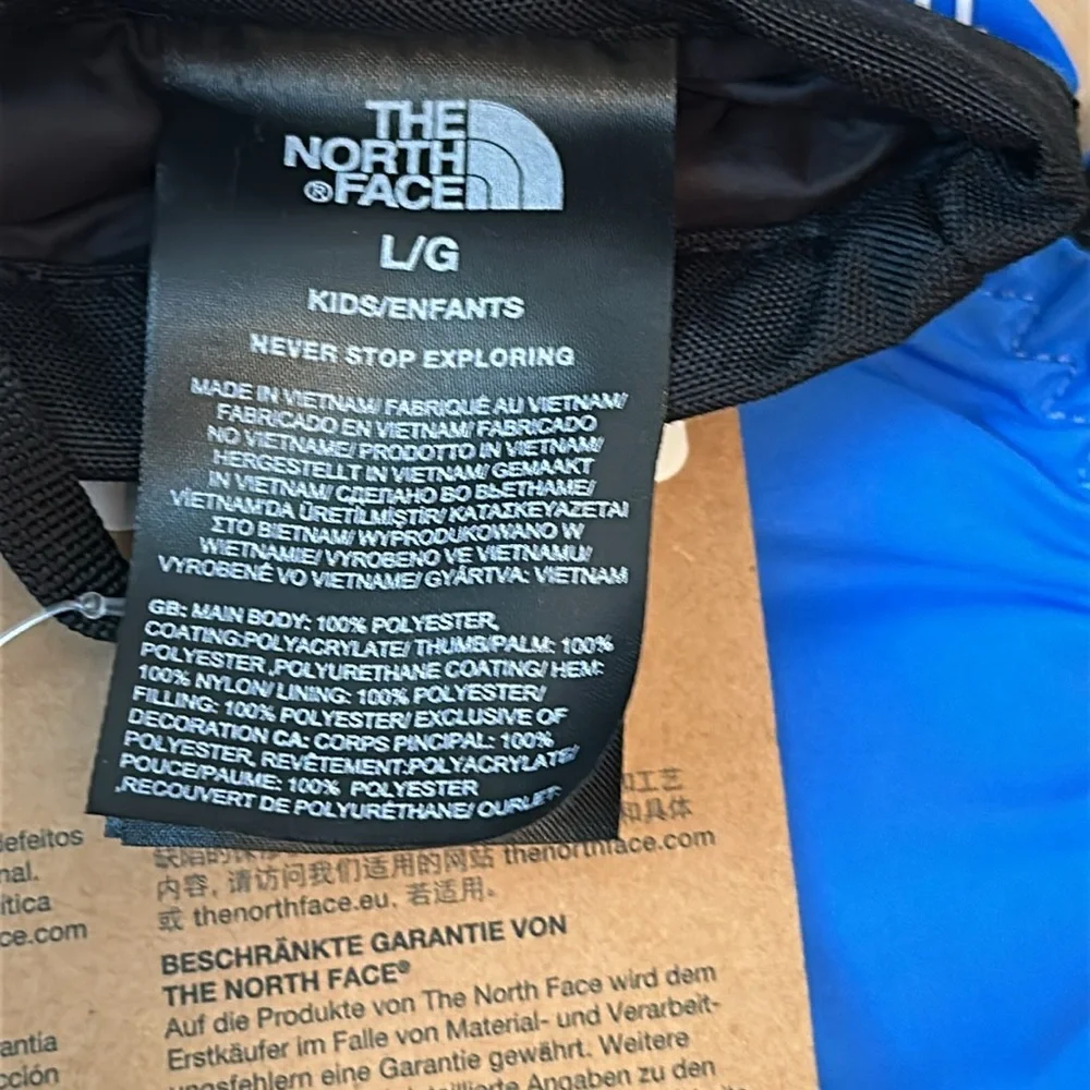 The North Face Montana Blue Etip™ Ski Mitts (L) & Salty Lined Beanie - Unisex